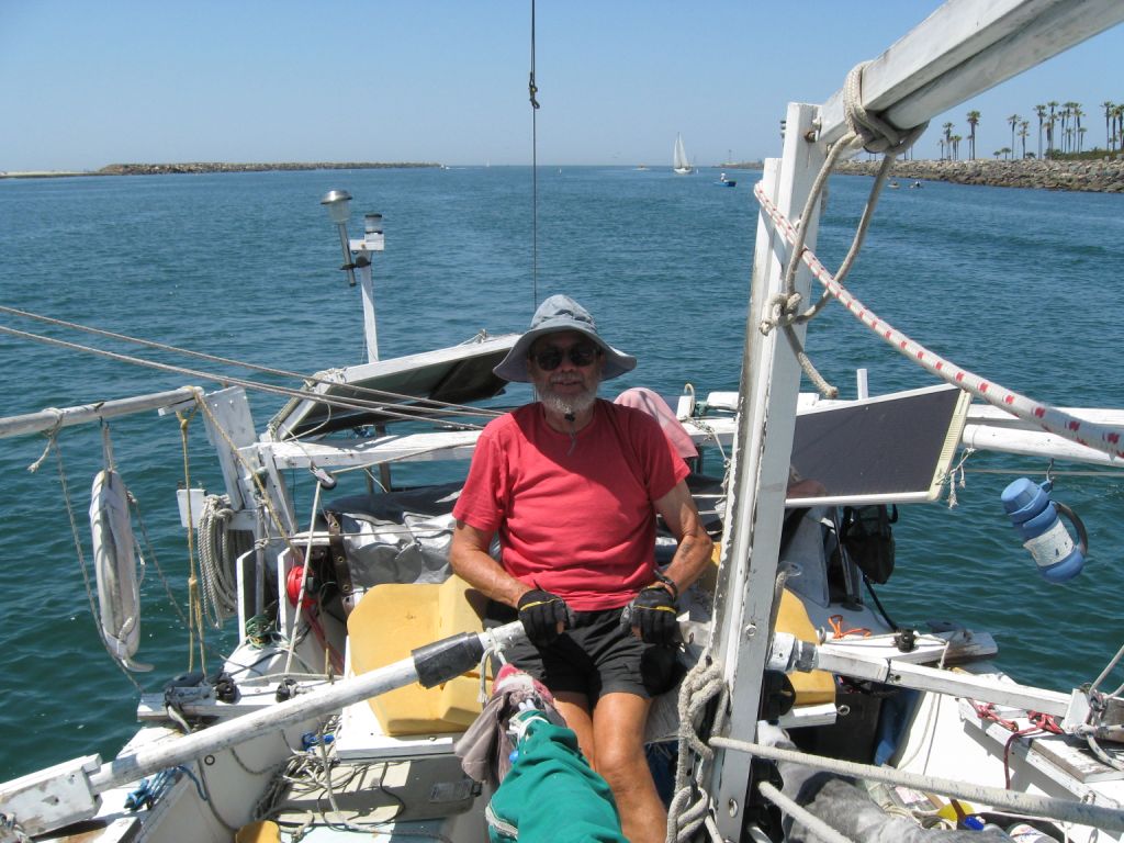 The
            Author in His Modified Rowing Sloop